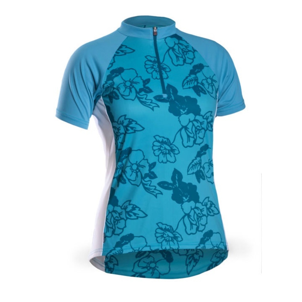 Bontrager Solstice Women's Cycling Jersey Blue Floral Small Biking